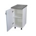 Corp inferior cu 1 Usa Zebra, Alb / MDF Albastru si blat Beton 40 x 85 x 60
